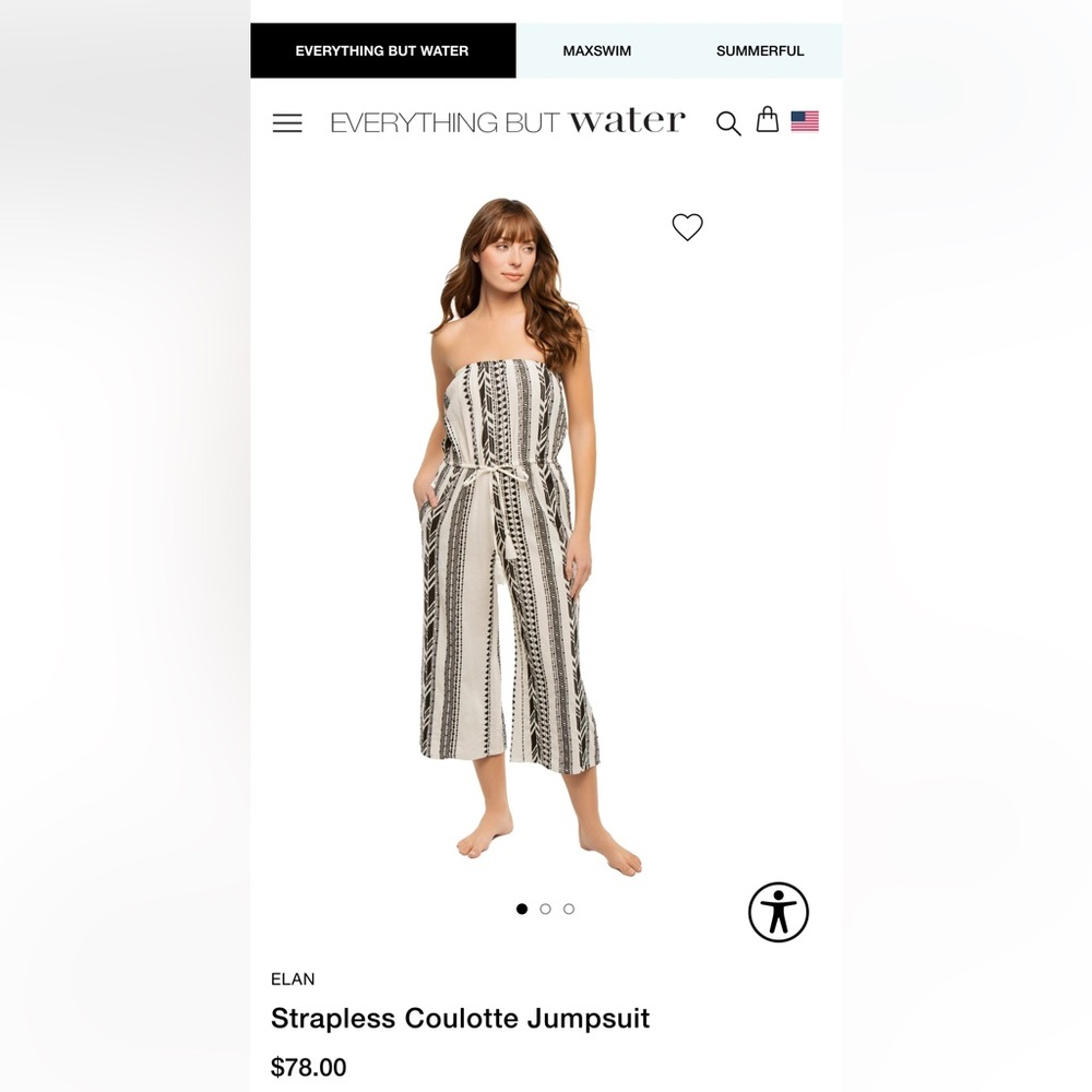 Elan Strapless Coulotte Jumpsuit